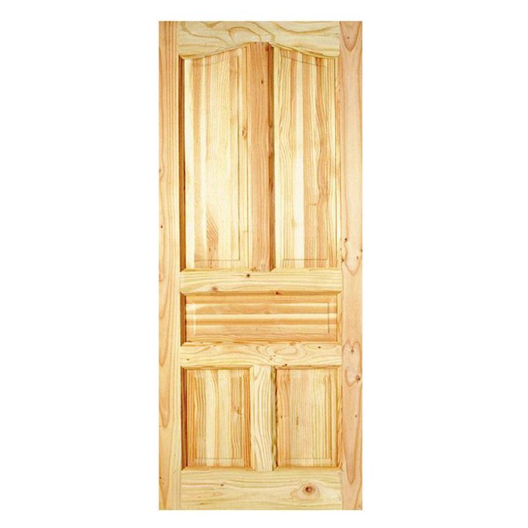 Puerta Exterior Madera pino oregón 80x200 cm Ranco 132 Natural