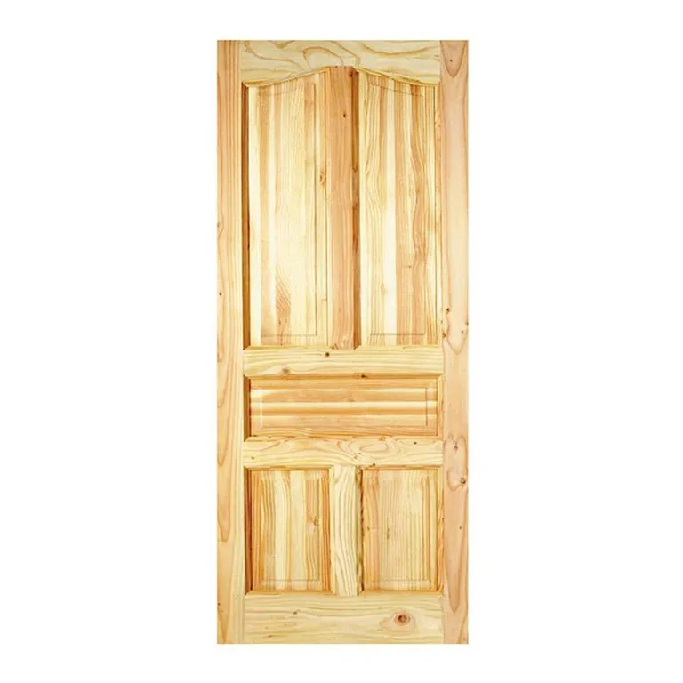 Puerta Exterior Madera pino oregón 80x200 cm Ranco 132 Natural