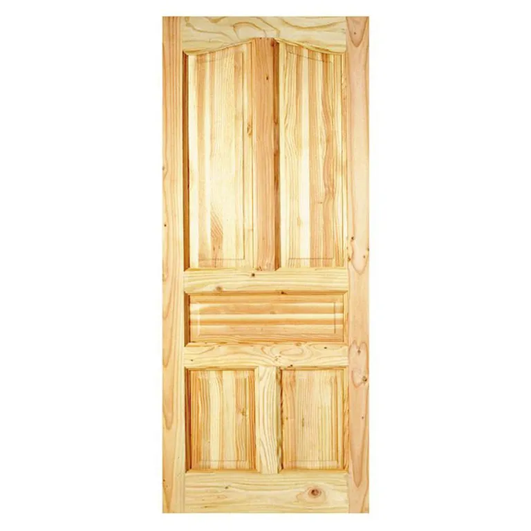 Puerta Exterior Madera pino oregón 80x200 cm Ranco 132 Natural