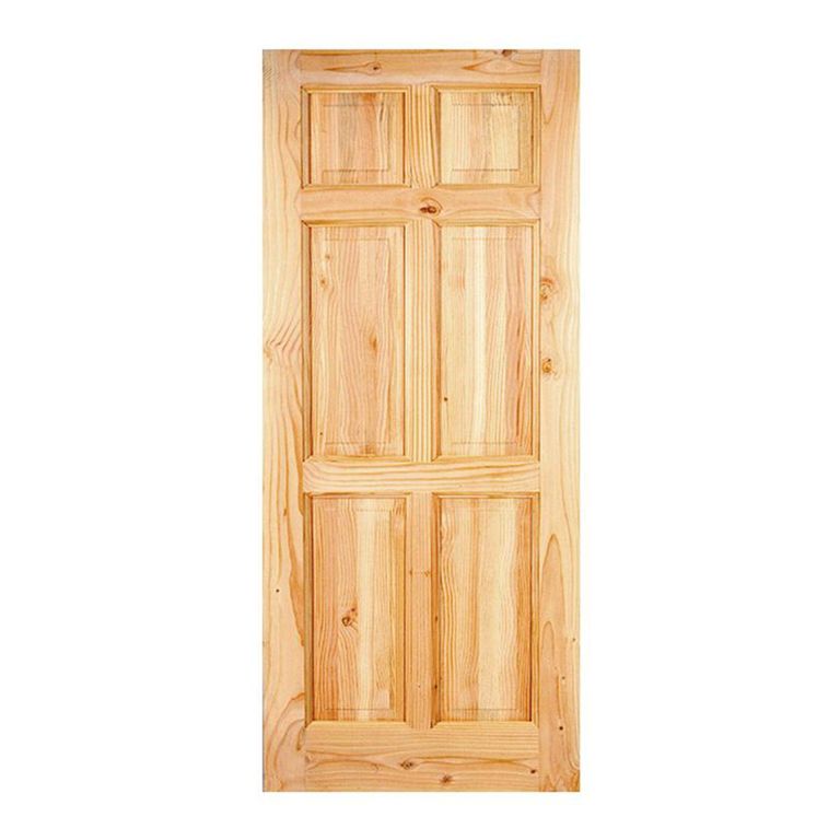 Puerta Exterior Madera pino oregón 70x200 cm Maihue 150 Natural