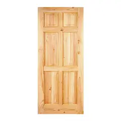 HOLZTEK - Puerta Exterior Madera pino oregón 70x220 cm Maihue 150 Natural