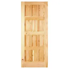 HOLZTEK - Puerta Exterior Madera pino oregón 70x210 cm Maihue 151 Natural