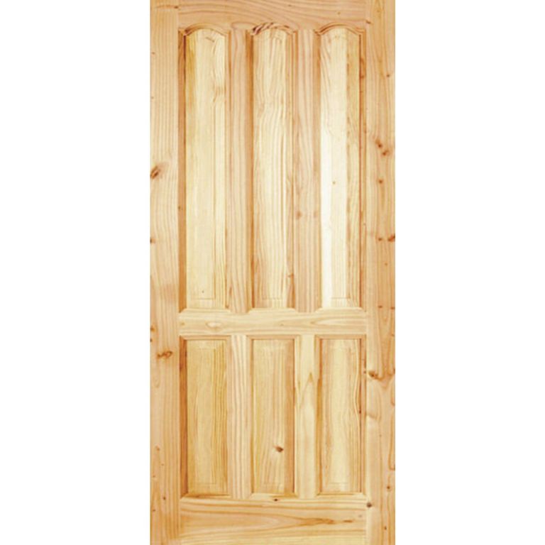 Puerta Exterior Madera pino oregón 80x200 cm Maihue 151 Natural