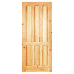 HOLZTEK - Puerta Exterior Madera pino oregón 85x210 cm Maihue 152 Natural