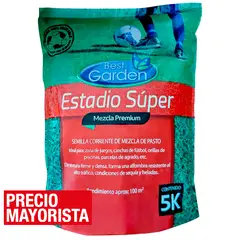 BEST GARDEN - Semilla de Pasto Estadio Súper Premium 5 kg Saco