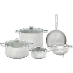 MAGEFESA - Batería de Cocina 10 Piezas Acero inoxidable Vesta Plateado