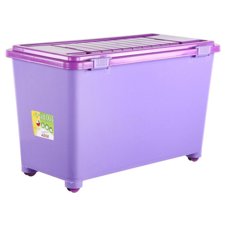 Baúl Organizador 40x48x77 cm 100 l lila y rosado