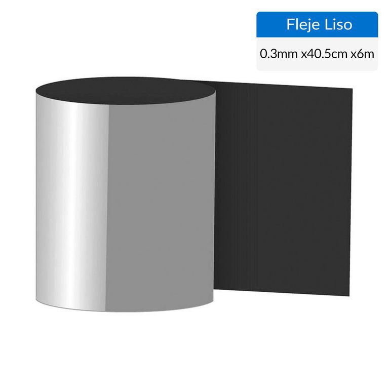 Fleje Liso Acero/Zinc 0.405x6 m 0.3 mm Negro
