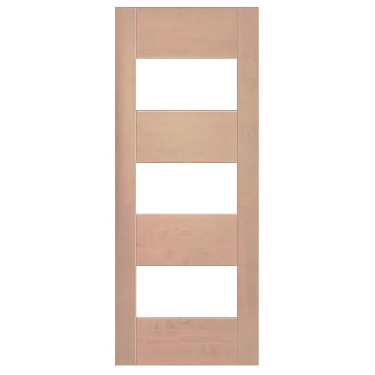 Puerta 4 Paneles Vidriada sin Vidrio Madera de lenga Moderna Corsica Natural