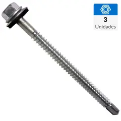 FIXSER - Tornillo Autoperforante Cabeza Hexagonal Metal 3-1/2 " 10 mm 3 unidad(es)