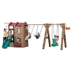 STEP 2 - Centro de Juegos Lodge con Glider 510x260x225 cm Marron
