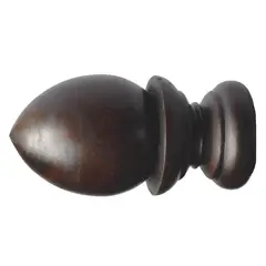 SCHMIDT - Terminal para barra de cortina 28 mm nogal