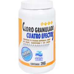 AQUACHEM - Cloro para Piscinas Granulado 2 kg Frasco (plástico/vidrio)