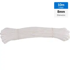 FIXSER - Nylon Trenzado 8 mm 10 m Blanco