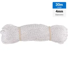 FIXSER - Cuerda de polipropileno trenzado 4 mm x 30 m