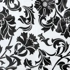 MURESCO - Papel Pvc Adhesivo Transparente Flores Negro
