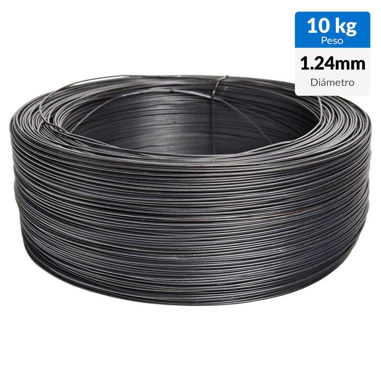 Alambre Acero Recocido #18/10 Kg 1.24 mm 263 m Negro