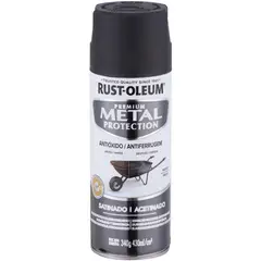 RUST OLEUM - Pintura anticorrosiva en spray satinado 340 gr negro