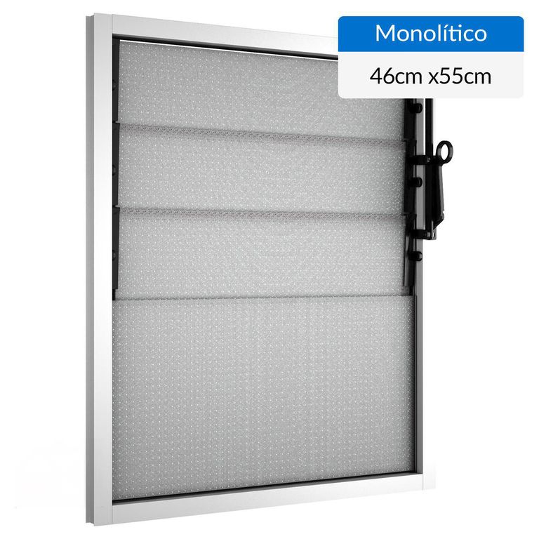 Ventana aluminio 46x55 cm monolítico blanco corredera