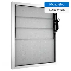 WINTEC - Ventana aluminio 46x55 cm monolítico blanco corredera