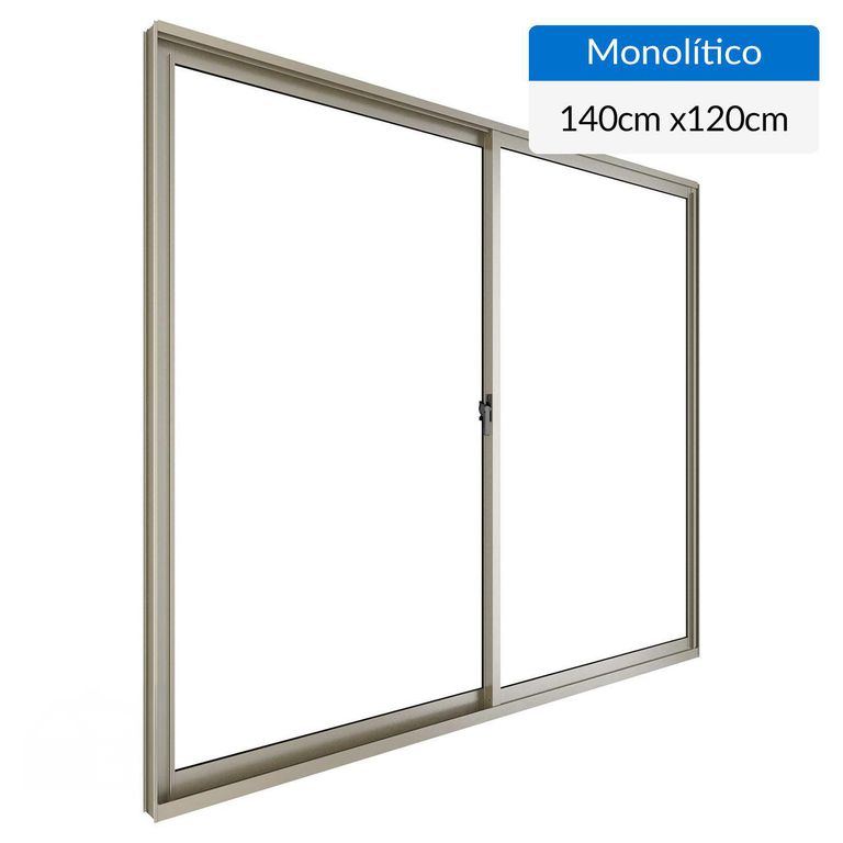 Ventana aluminio 140x120 cm monolítico titanio corredera