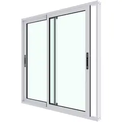WINTEC - Ventana aluminio 120x120 cm monolítico blanco corredera