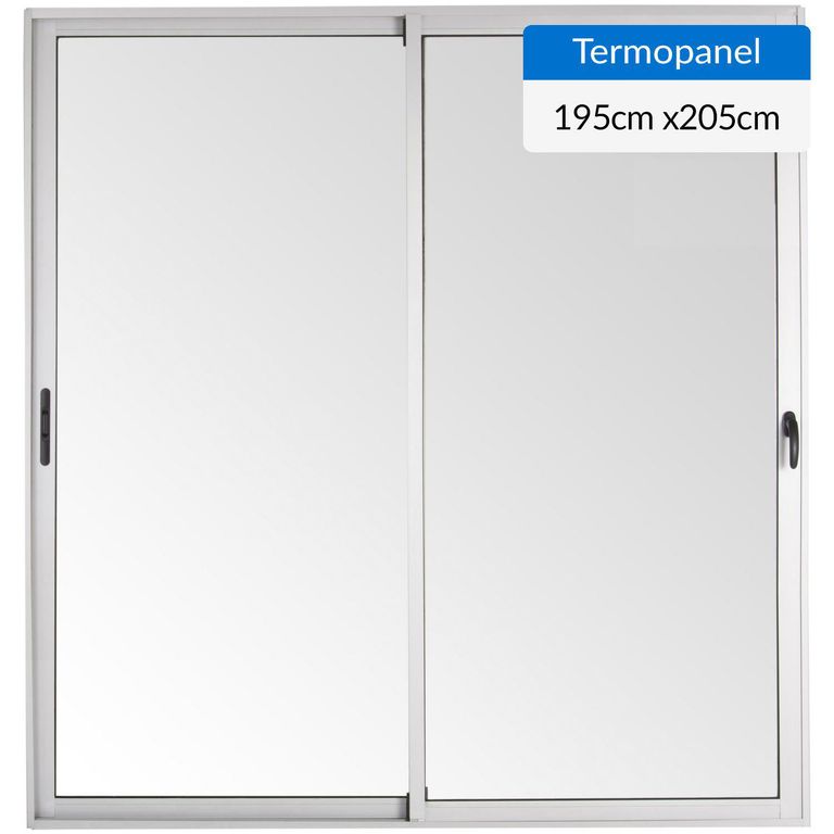 Ventana termopanel aluminio 195x205 cm mate corredera