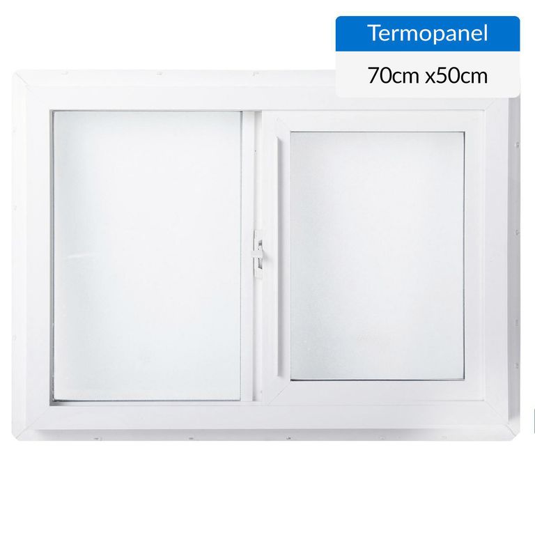Ventana termopanel PVC 70x50 cm blanco corredera