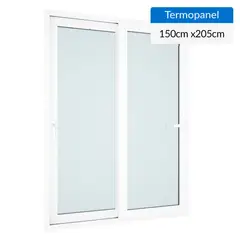 WINTEC - Ventanal termopanel PVC 150x205 cm blanco corredera