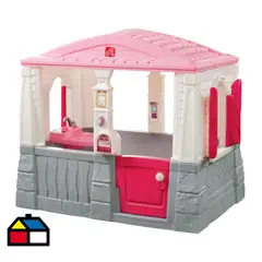 STEP 2 - Casa Juego Limpio y Ordenado 129.5x130x118 cm Blanco/Rosado