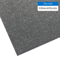 BOLKOW - Plancha Recubrimiento AZM150 Zinc Liso 0.35 mm 95x200 cm Gris