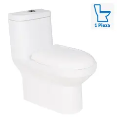 FANALOZA - Sanitario One piece a Piso 30,5 cm 6 Litros Malaga Blanco
