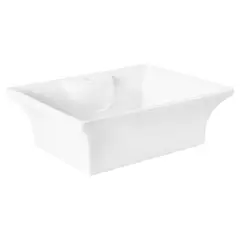 SENSI DACQUA - Lavamanos Forma Rectangular Loza 50.5x16.5x40 cm Blanco