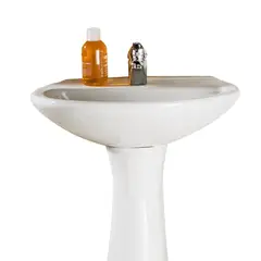 S/M - Lavamanos Milano con Forma Ovalada Porcelana 46.5x23x36.5 cm Blanco