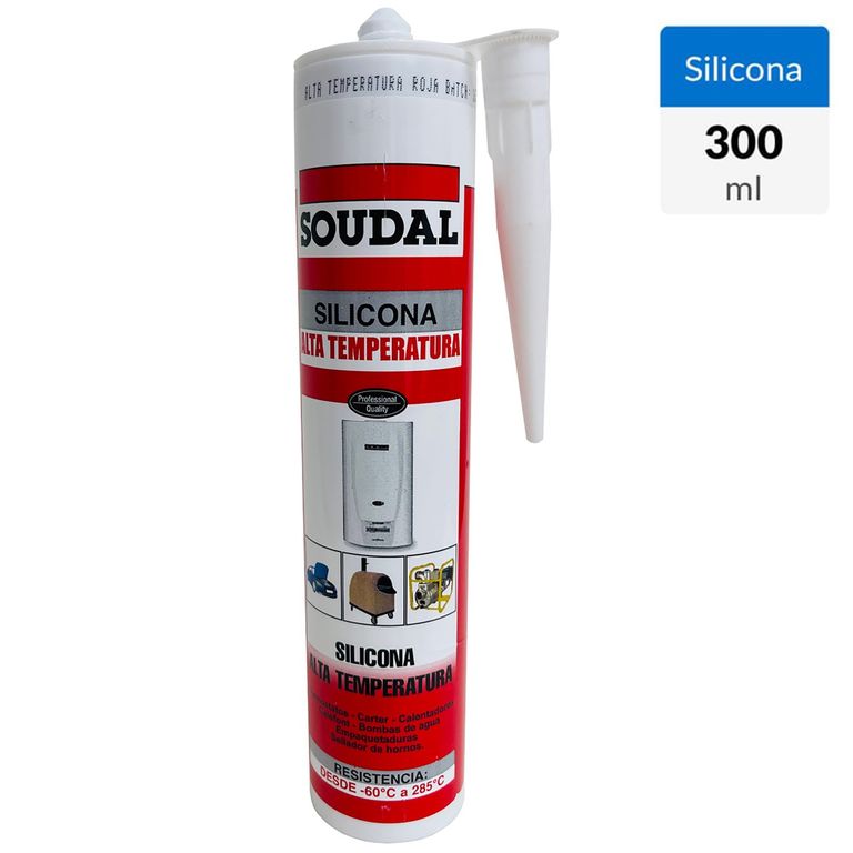 Silicona para Altas Temperaturas 280 ml Rojo
