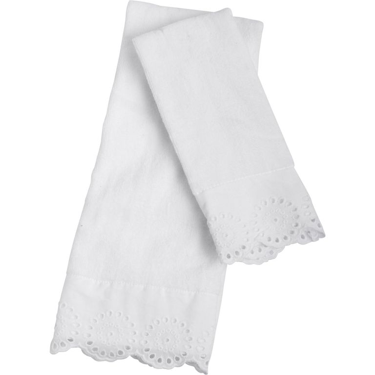 Set de Toallas Visita 400 gr Algodón 30x45 cm Blanco