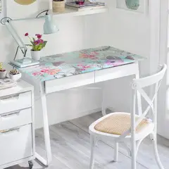 JUST HOME COLLECTION - Escritorio Flores Blanco/multicolor
