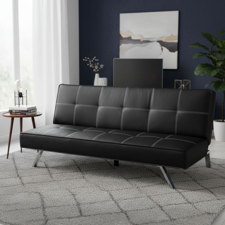Futón Niza Negro 180x91x76 cm