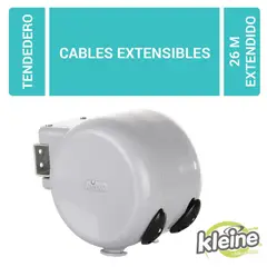 KLEINE WOLKE - Tendedero de Ropa Muro PVC 26 m Blanco