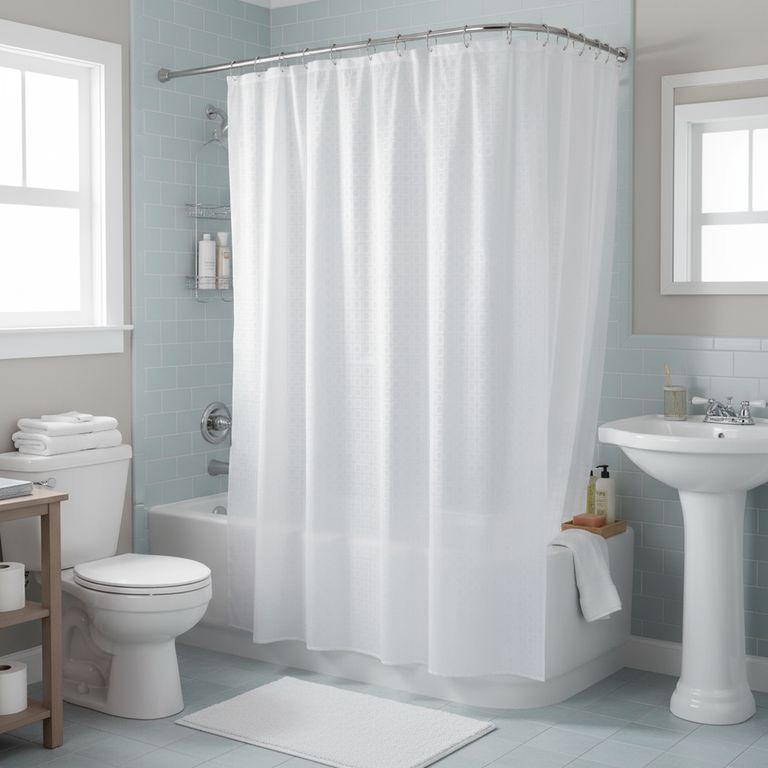 Cortina de baño Clear Ramón PVC 180x180 cm blanco
