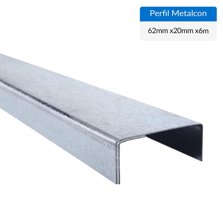 Perfil U Metalcon Estructural Metal 62x20x0.85 mm 6 m