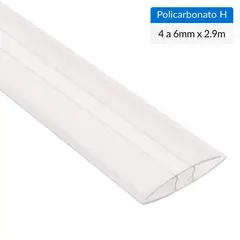 DVP - 2.9m x 4 a 6mm Perfil Policarbonato H Traslúcido