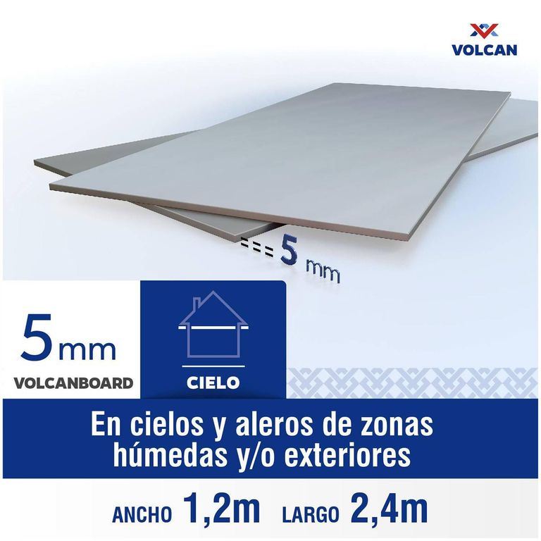 Placa Fibrocemento Lisa 5 mm 120x240 cm