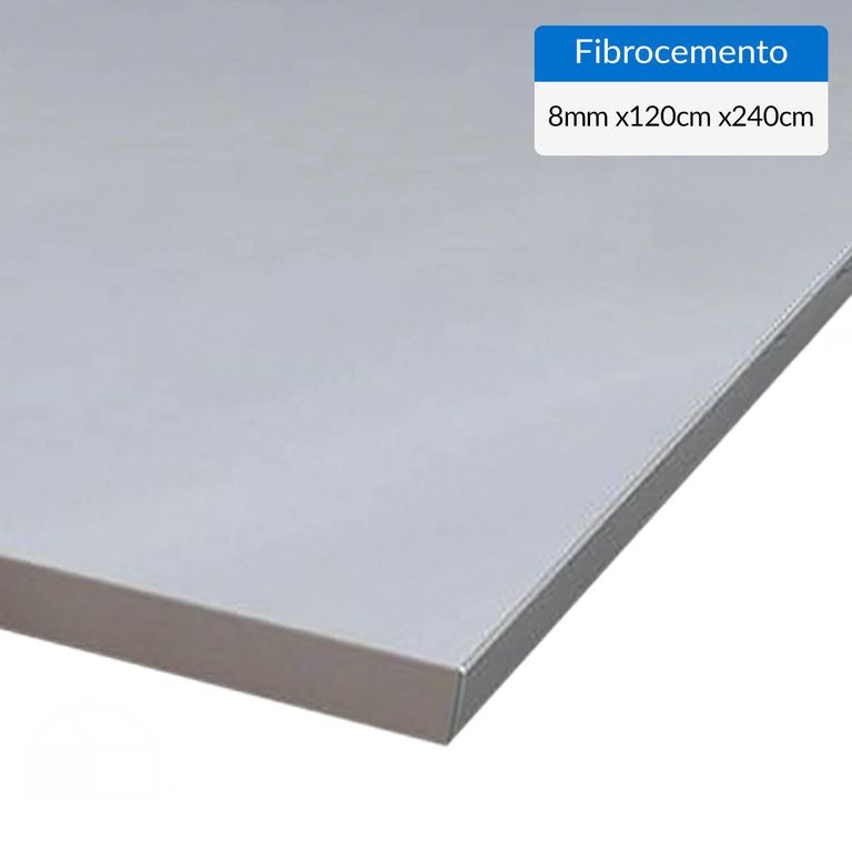Plancha Fibrocemento Lisa 8 mm 120x240 cm