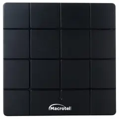 MACROTEL - ANTENA TV DIGITAL FLAT PANEL Negro
