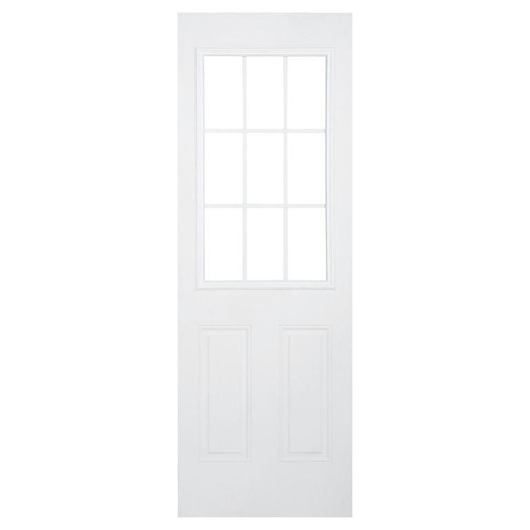 Puerta Medio Cuerpo Acero Vidrio Termopanel Blanco
