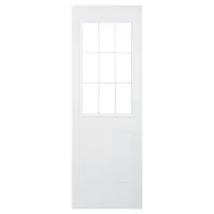 HOLZTEK - Puerta Medio Cuerpo Acero Vidrio Termopanel Blanco
