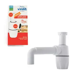 VINILIT - Sifón salida recta y curva PVC 1 1/2"x1 1/4"