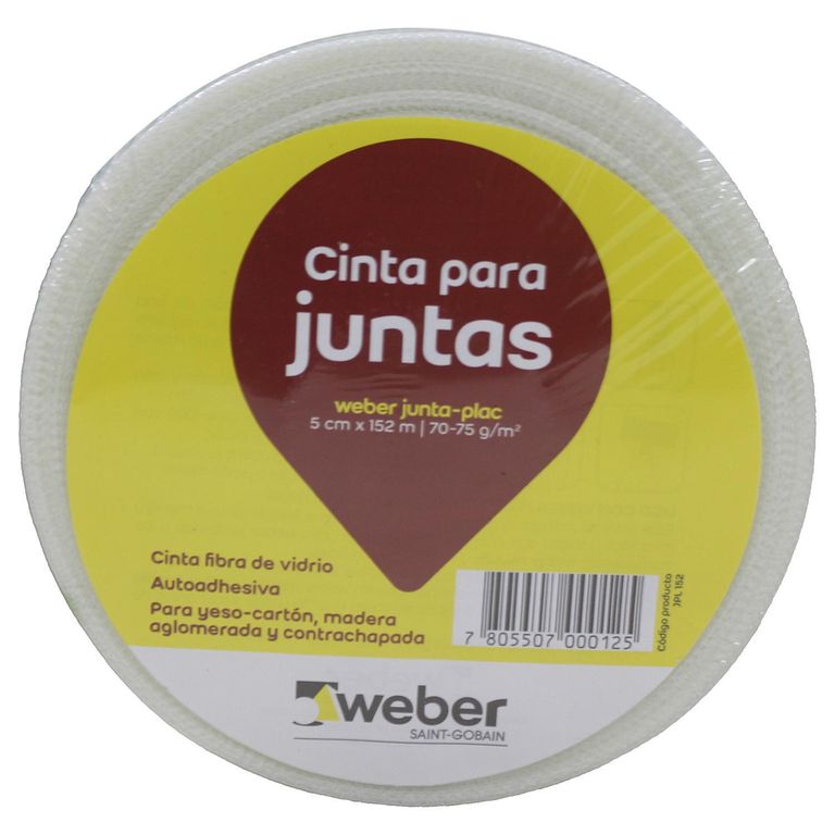 5cm x 152m Cinta de fibra de vidrio autoadhesiva para juntas
