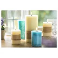 JUST HOME COLLECTION - Vela decorativa 7x10 cm turquesa